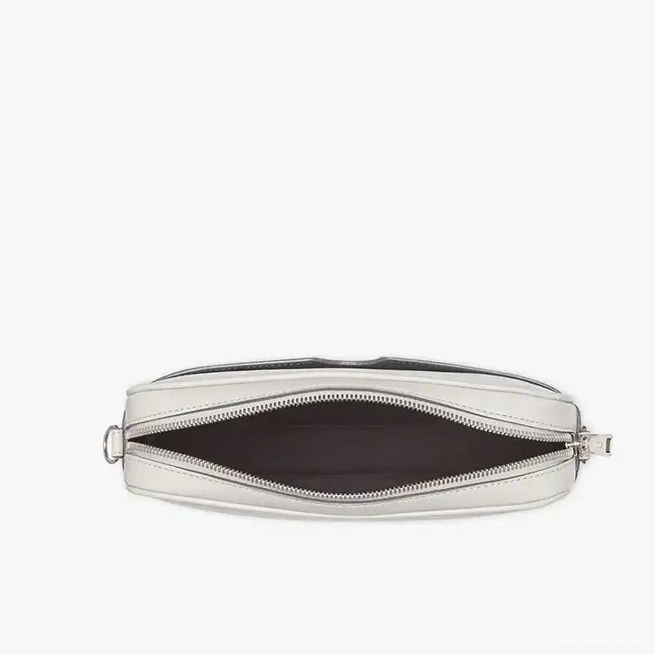 Affordable Motif Fendi Logo ROMA White Compact In FF Case Camera Fabric 0702